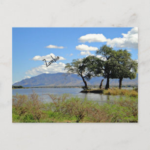 Zambia-landschap Briefkaart