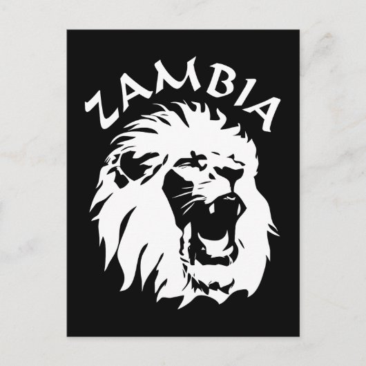 Zambia Lion Briefkaart (Voorkant)