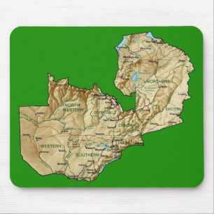Zambia Map Mousepad Muismat