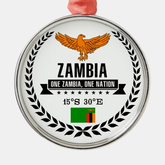 Zambia Metalen Ornament (Voorkant)