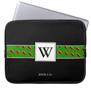 ZAMBIA Monogram Christelijke bijbellaptop Laptop Sleeve