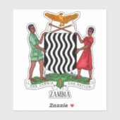Zambia Nationaal wapen Patriottisch Sticker (Vel)
