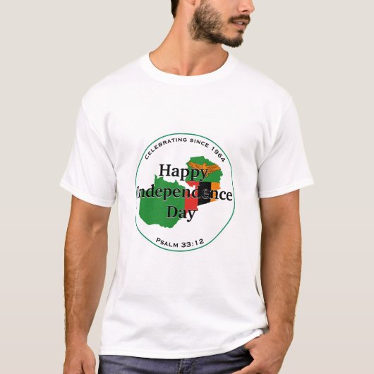 ZAMBIA ONAFHANKELIJKHEID Zambiaans T-shirt (Voorkant)