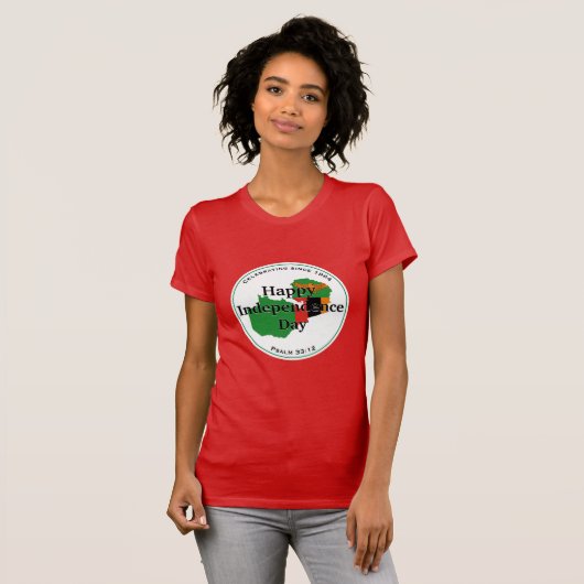 ZAMBIA ONAFHANKELIJKHEID Zambiaanse vlag ROOD T-shirt (Voorkant volledig)