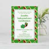 ZAMBIA ONAFHANKELIJKHEIDSVIERING Zambiaanse vlag Kaart (Staand voorkant)