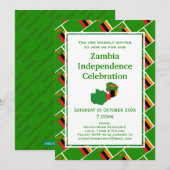 ZAMBIA ONAFHANKELIJKHEIDSVIERING Zambiaanse vlag Kaart (Voorkant / Achterkant)