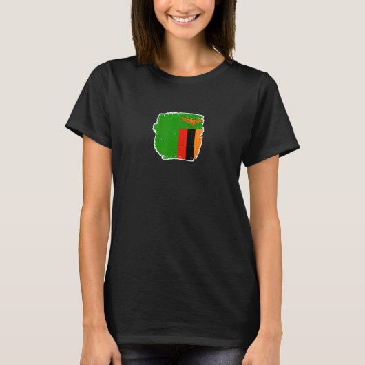 Zambia Proud Zambian Flag 2 T-shirt (Voorkant)