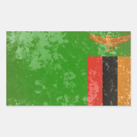 Zambia Rechthoekige Sticker (Voorkant)