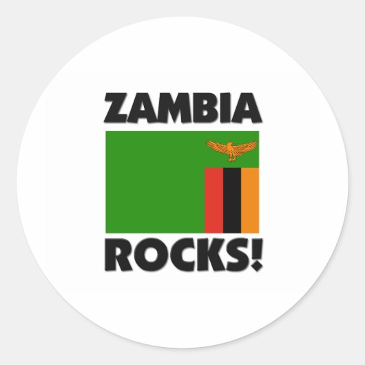 Zambia Rocks Ronde Sticker (Voorkant)