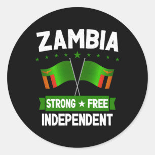 Zambia Ronde Sticker
