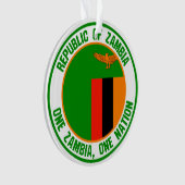 Zambia Round Emblem Ornament (voorkant)