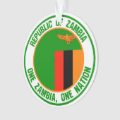 Zambia Round Emblem Ornament (voorkant)