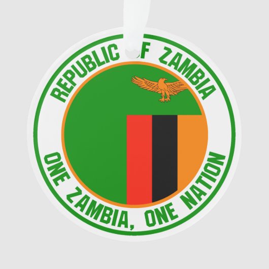 Zambia Round Emblem Ornament (voorkant)