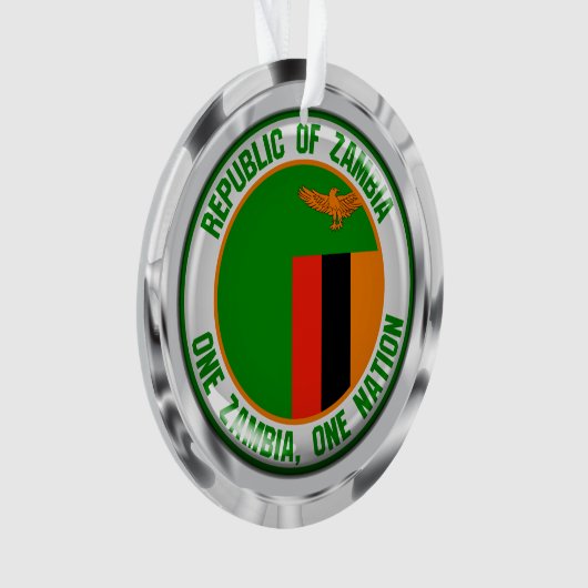 Zambia Round Emblem Ornament (voorkant)
