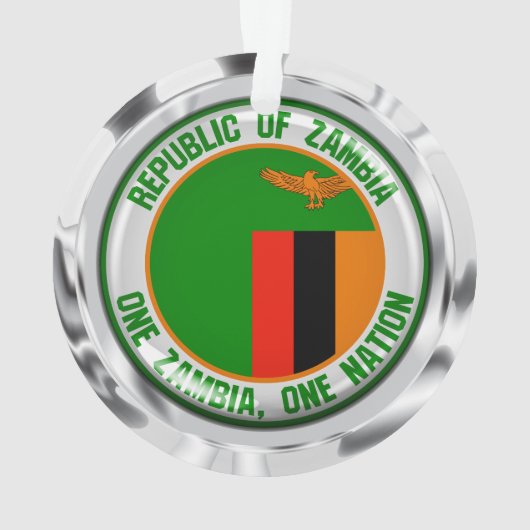 Zambia Round Emblem Ornament (achterkant)