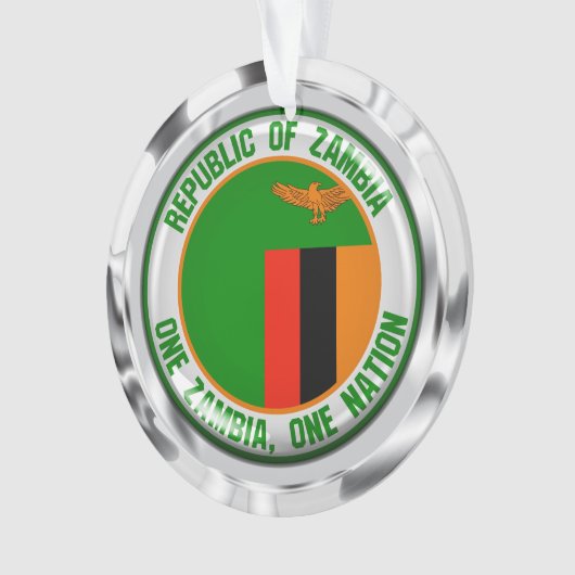Zambia Round Emblem Ornament (voorkant)