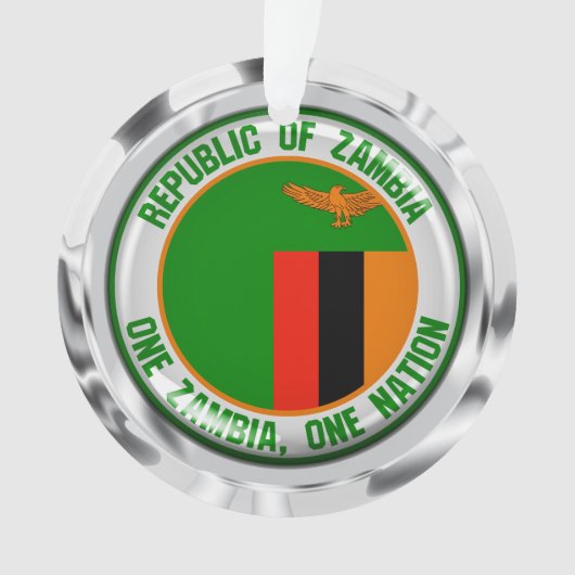 Zambia Round Emblem Ornament (voorkant)