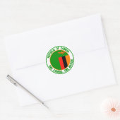 Zambia Round Emblem Ronde Sticker (Envelop)