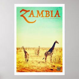  Zambia Travel Poster
