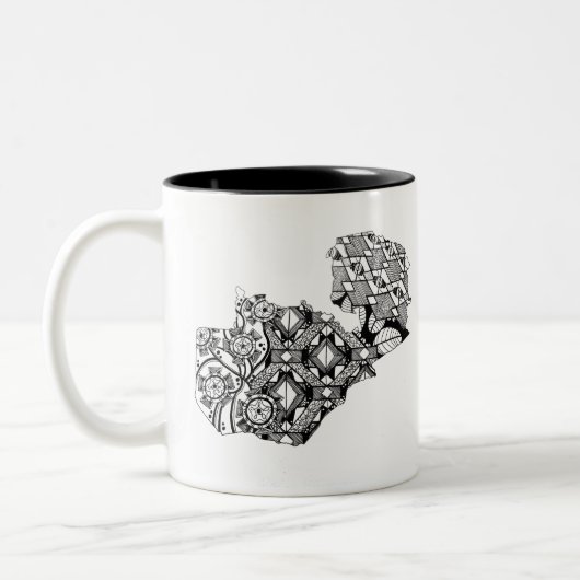 Zambia Tweekleurige Koffiemok (Links)