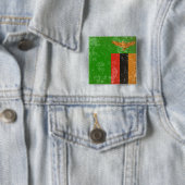 Zambia Vierkante Button 5,1 Cm (In situ)