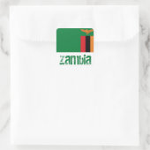 Zambia Vierkante Sticker (Tas)