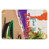 Zambia vintage-poster magneet (Horizontaal)