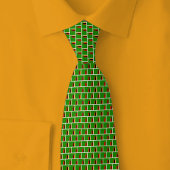 Zambia Vlag Baksteenpatroon Stropdas