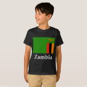 Zambia vlag en naam t-shirt (Voorkant volledig)