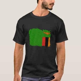 Zambia Vlag Erfgoed Zambiaanse Roots Vintage Zambi T-shirt