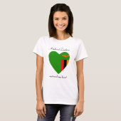 Zambia Vlag Hartendief T-Shirt (Voorkant volledig)