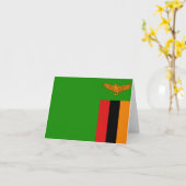 Zambia Vlag Notitiekaart (Gele Bloem)