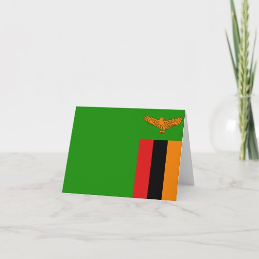 Zambia Vlag Notitiekaart (Voorkant)