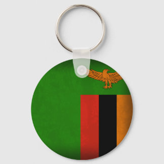 Zambia Vlag Onderdruk Sleutelhanger