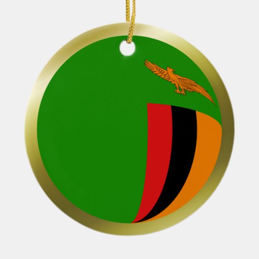 Zambia Vlag Ornament (Voorkant)