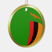 Zambia Vlag Ornament (Links)