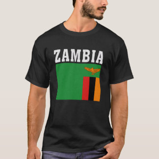 Zambia Vlag Patriottische Nationale Roots Souvenir T-shirt