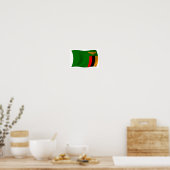 Zambia Vlag Poster Print (Keuken)