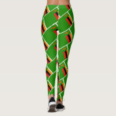 ZAMBIA VLAG Schrift RUN UW RACE gepersonaliseerd Leggings (Achterkant)