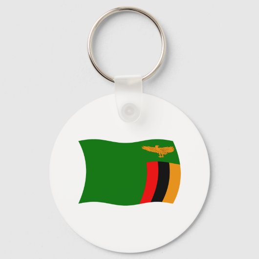 Zambia Vlag Sleutelhanger (Voorkant)