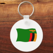 Zambia Vlag Sleutelhanger (Voorkant)