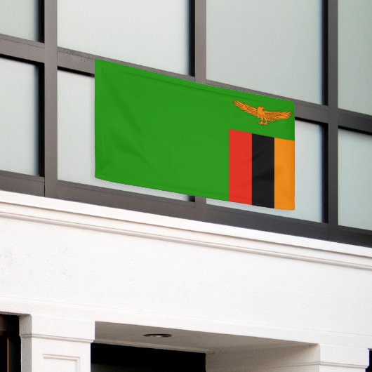 Zambia vlag spandoek (Buitenkant Gebouw)