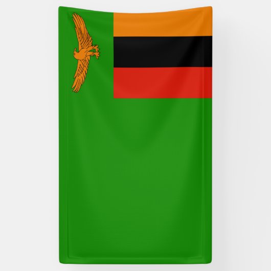 Zambia vlag spandoek (Verticaal)