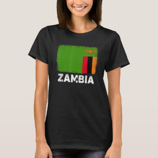 Zambia Vlag   Steun Zambiaanse Mensen Vrouwen Mann T-shirt