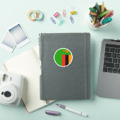 Zambia Vlaggen Ronde Sticker (iPad Cover)