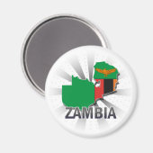 Zambia Vlaggenkaart 2.0 Magneet (Voorkant / Achterkant)