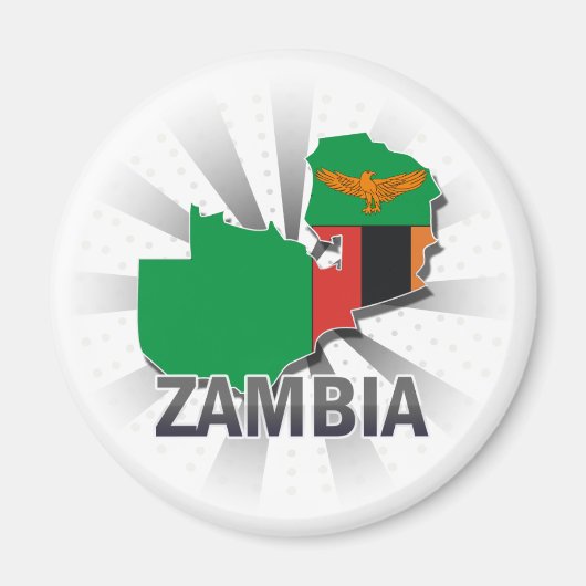Zambia Vlaggenkaart 2.0 Magneet (Voorkant)