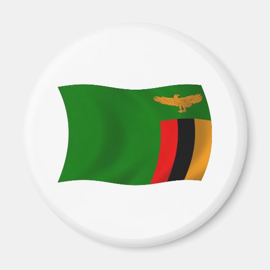 Zambia Vlagmagneet Magneet (Voorkant)