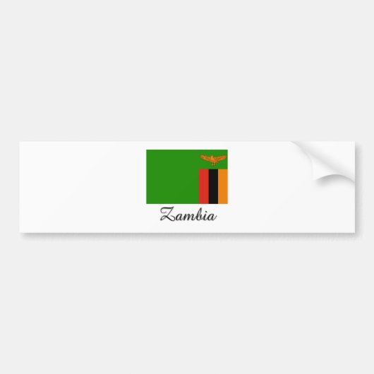 Zambia-vlagontwerp Bumpersticker (Voorkant)