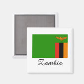 Zambia Vlagontwerp Magneet (Voorkant / Achterkant)